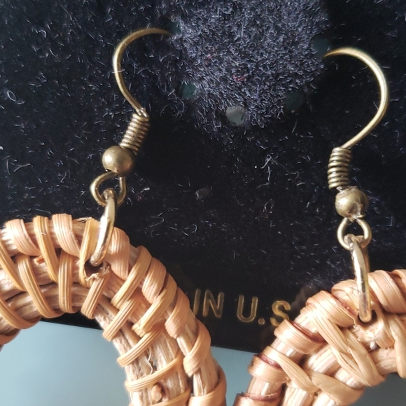 Erica Lyons Woven Earrings with Gray Fringe - Picture 7 of 8